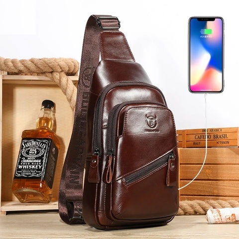 Die neueste Herren-Leder-Brusttasche