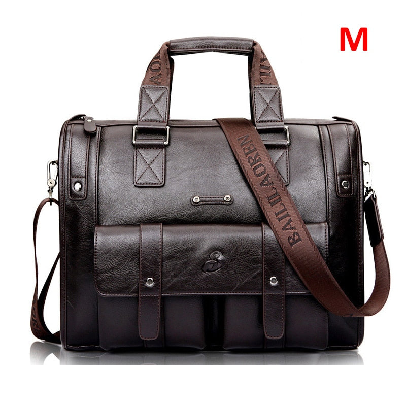 Mittlere Herren-Business-Handtasche aus Leder.