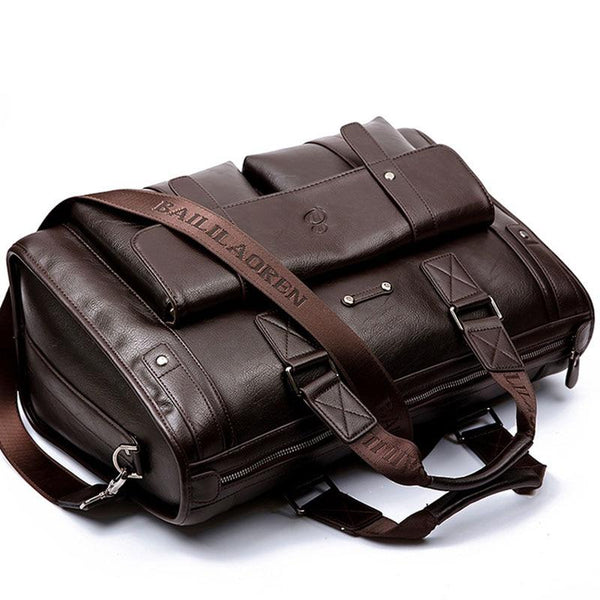 Large Men Leather Business Handbag