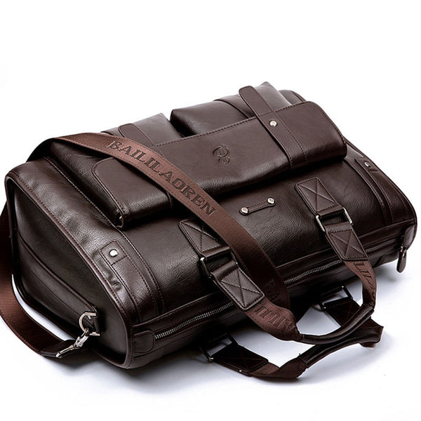 Medium Men Leather Business Handbag