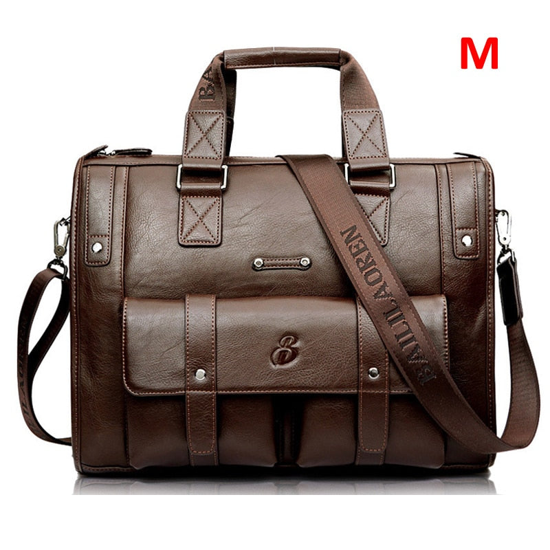 Mittlere Herren-Business-Handtasche aus Leder.