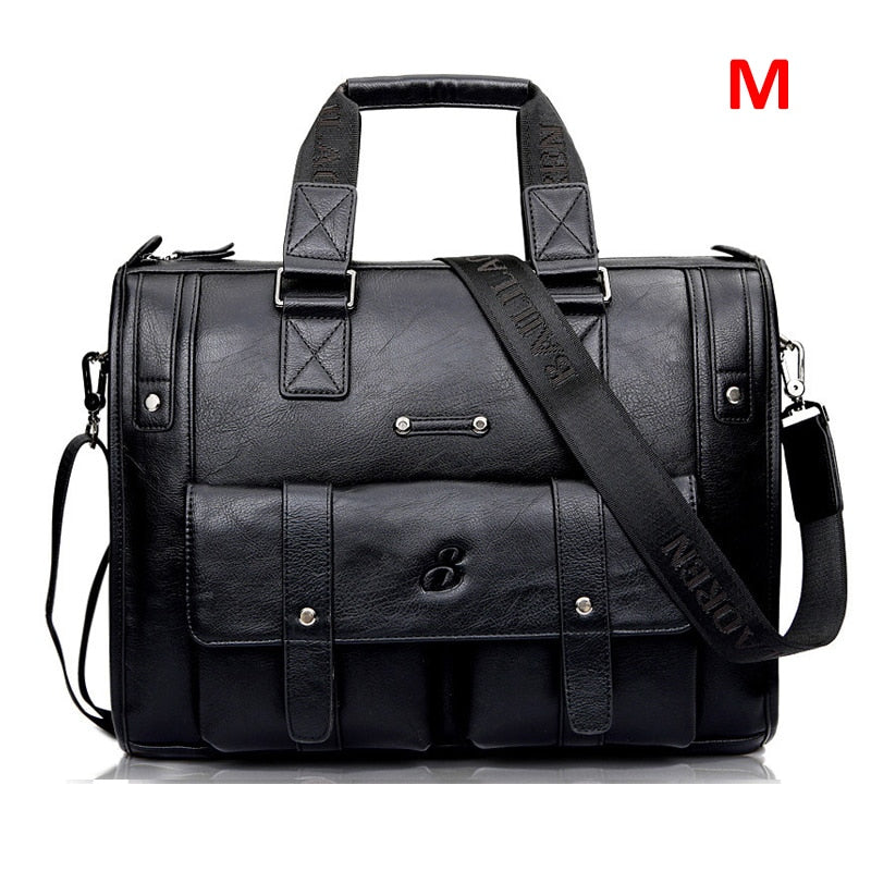 Mittlere Herren-Business-Handtasche aus Leder.