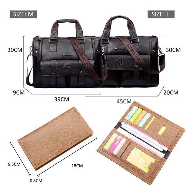 Large Men Leather Business Handbag