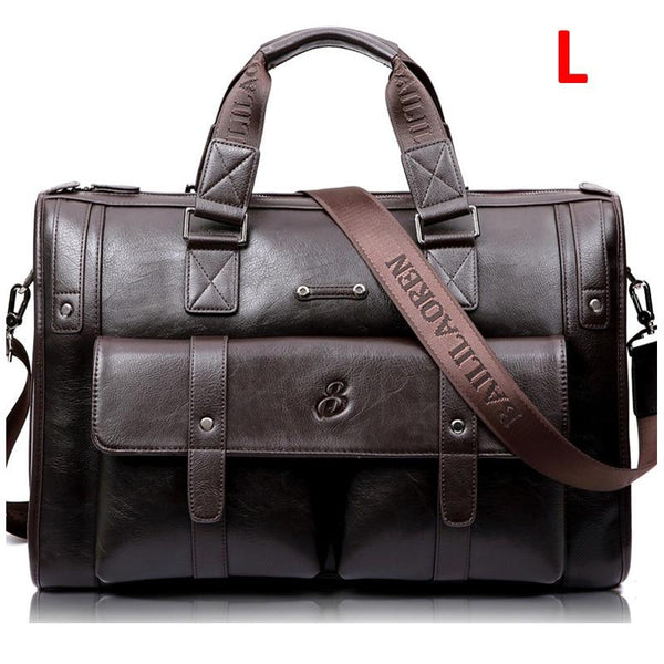 Large Men Leather Business Handbag